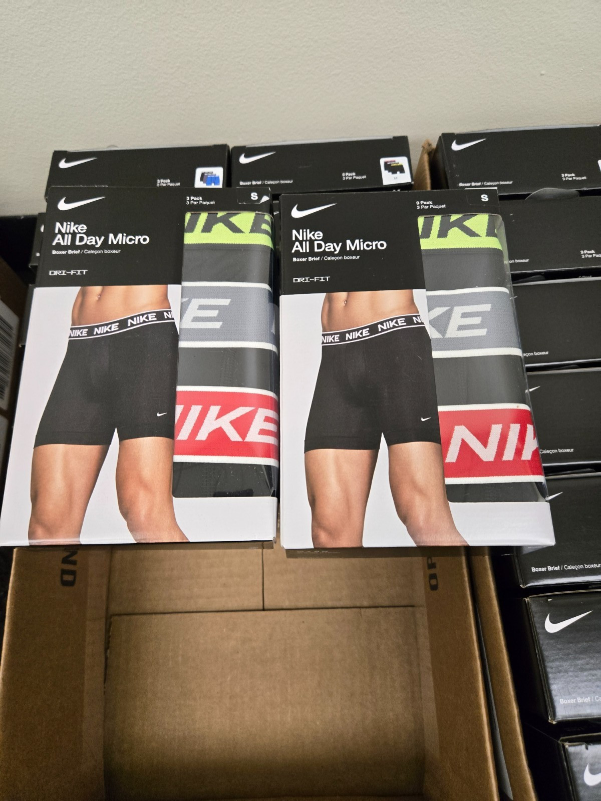 2 Pack - Nike All Day Micro Boxer Brief Underwear 3 Pack - (6 Pairs Total)