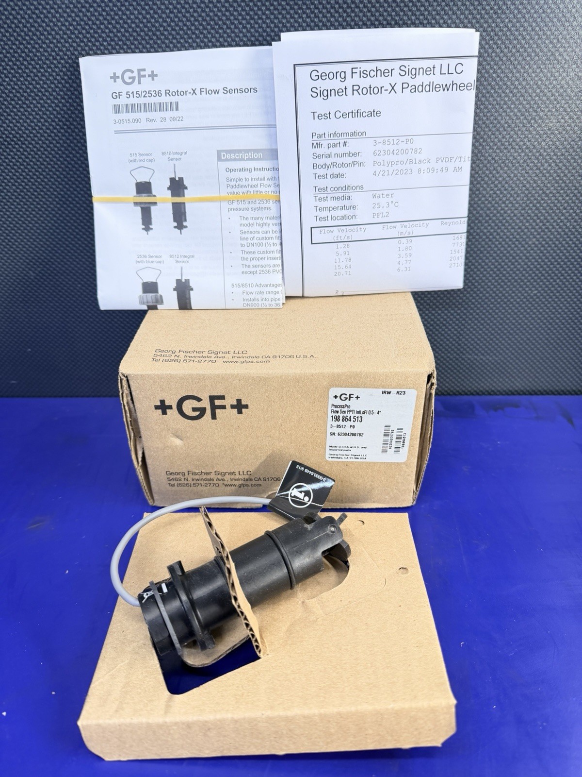 3-8512-P0 Georg Fischer 198 864 513 ProcessPro Flow Sensor PPTI IntLoFi 0.5-4”