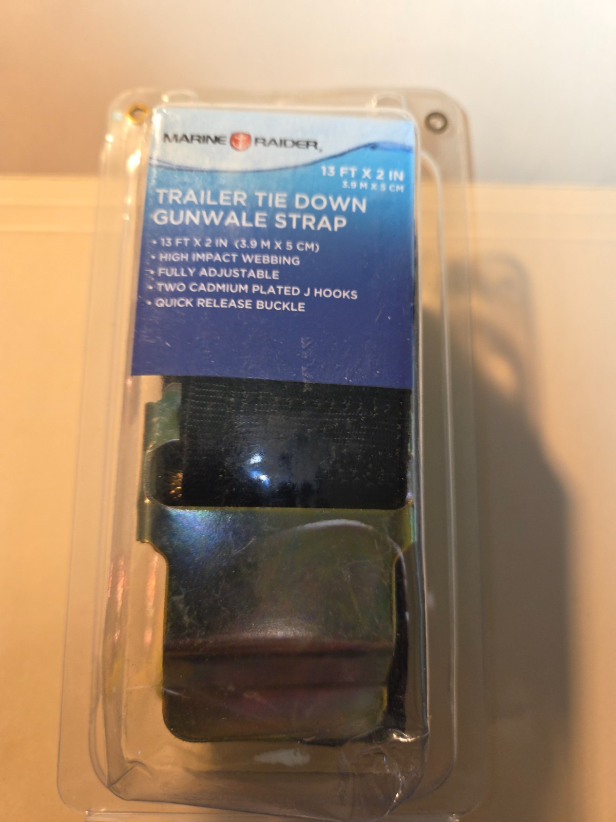 TRAILER TIE DOWN STRAP 13' x 2" TRANSOM GUNWALE BOAT MARINE Raider