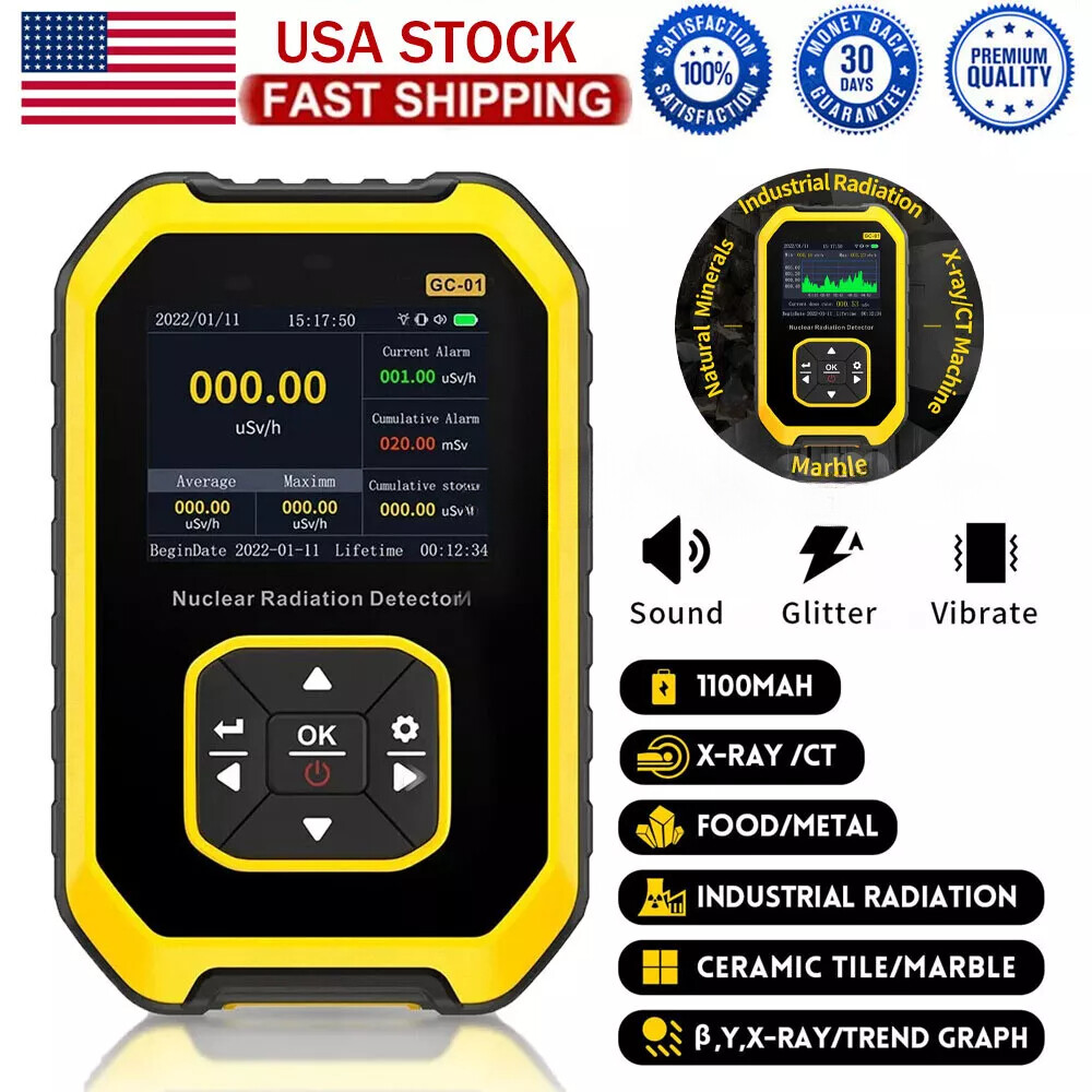 Nuclear Radiation Detector GM Geiger Counter β/γ/X-Ray Dosimeter Portable