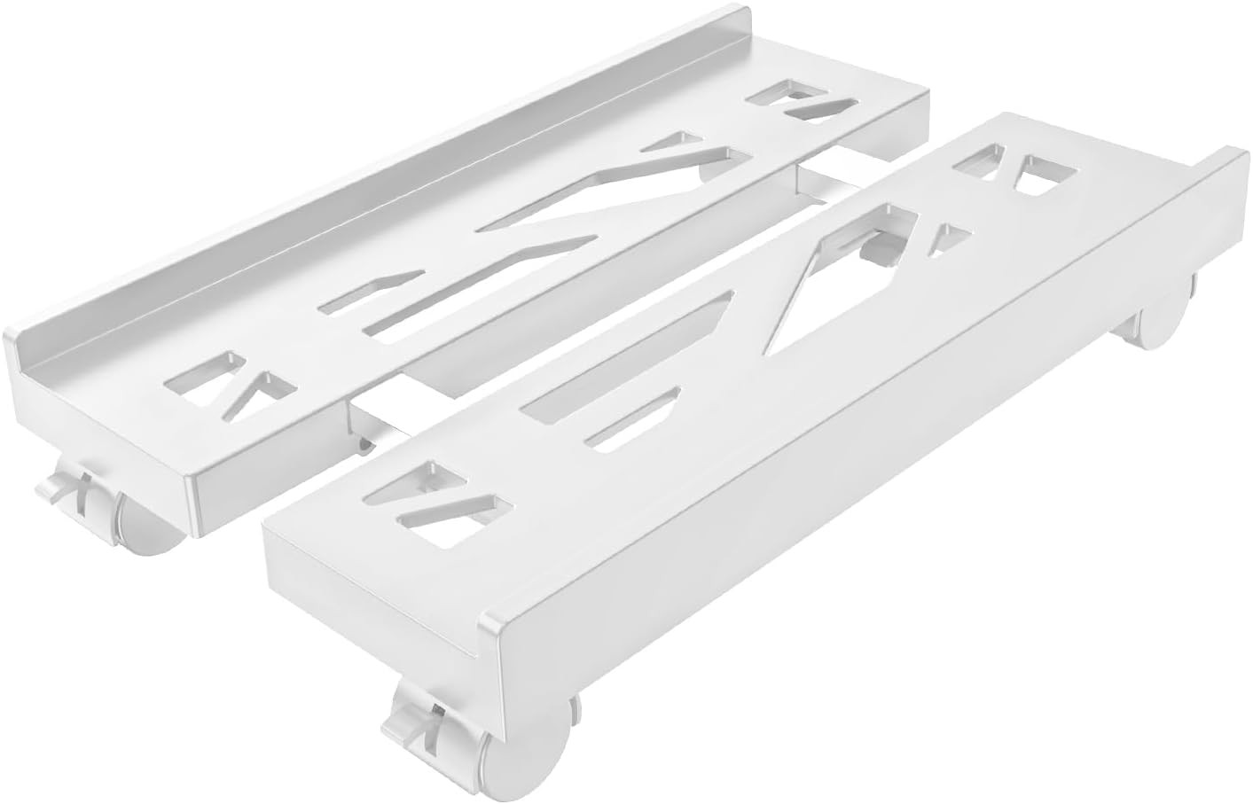 Adjustable Mobile CPU Stand, Ventilated Computer Tower Stand with 4 Caster Wheel
