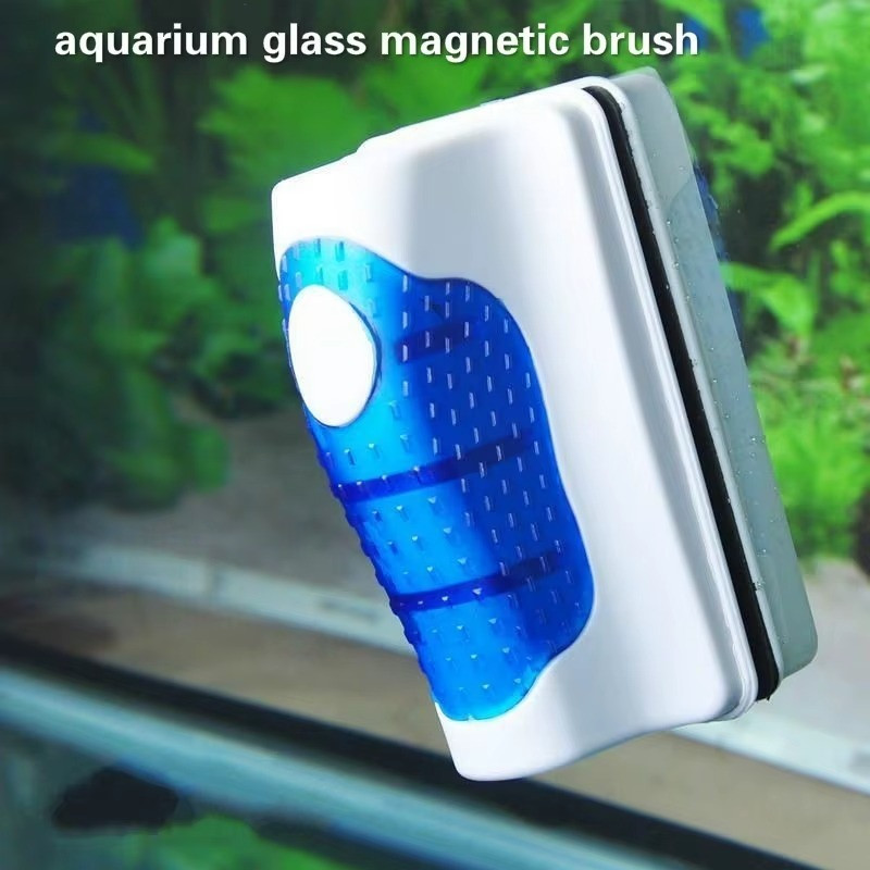 Aquarium Fish Tank Floating Magnetic Glass Cleaner Algae Brush Scrubber Tool US