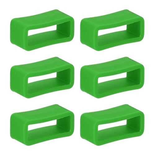 Watch Band Holder Loop, Silicone Replacement Fastener Rings Watch 16mm Green