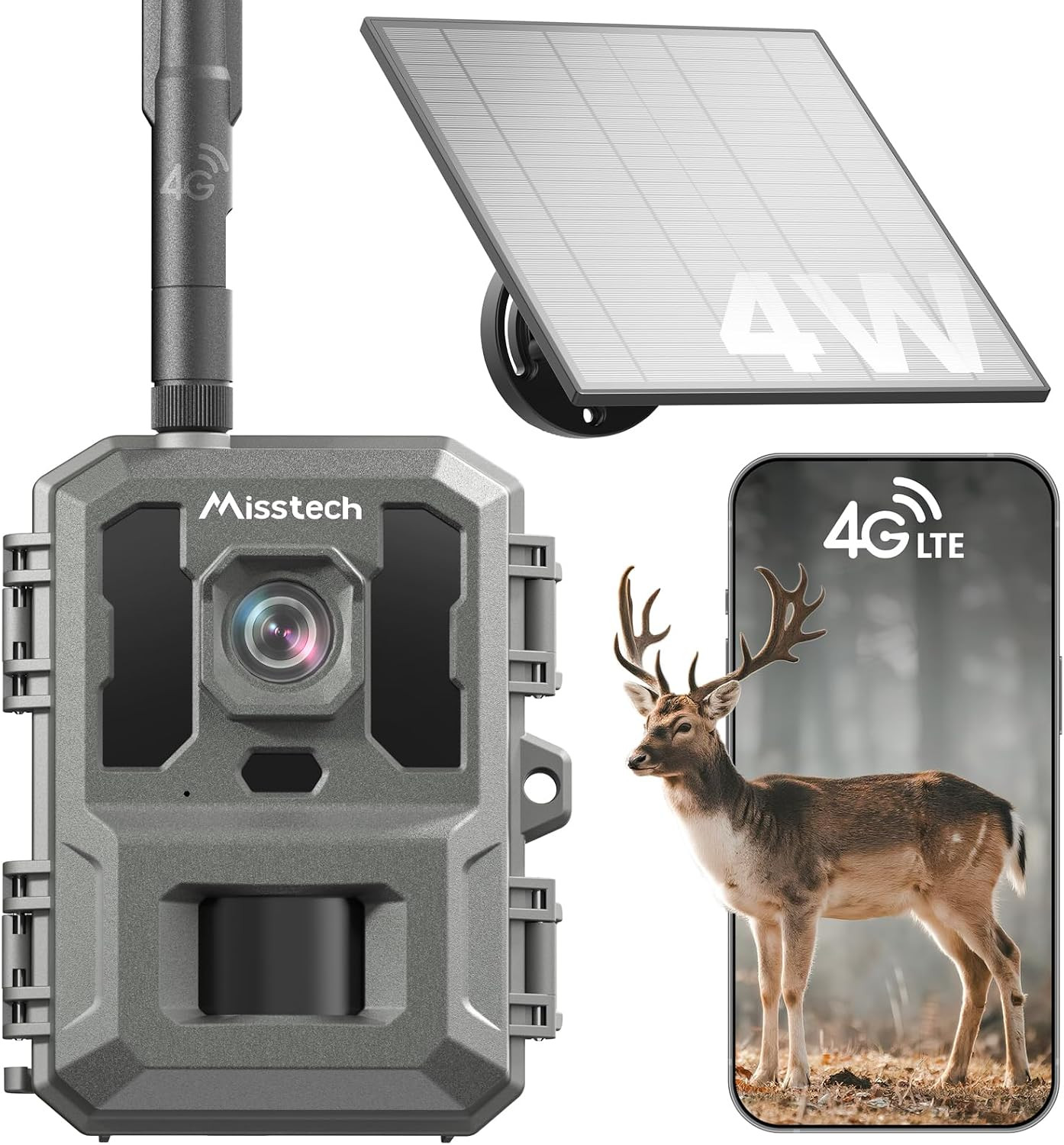 4G LTE Cellular Trail Camera for Wild&Farm, 0.1S Motion-Activated | 2K Live View