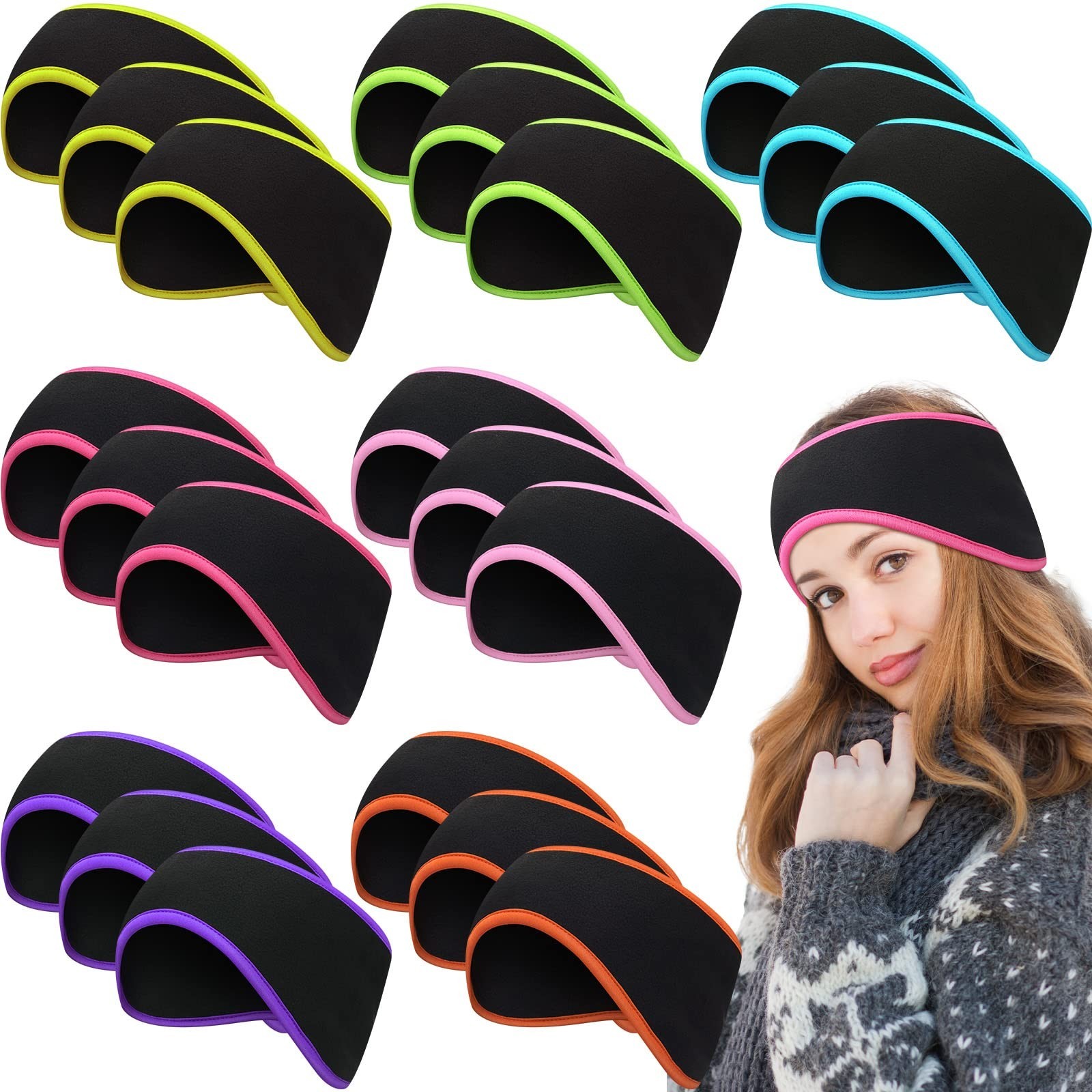 3 pc Lightweight Fleece Headband Ear Warmer  Cover ~ Women ~ NO Color Choice New