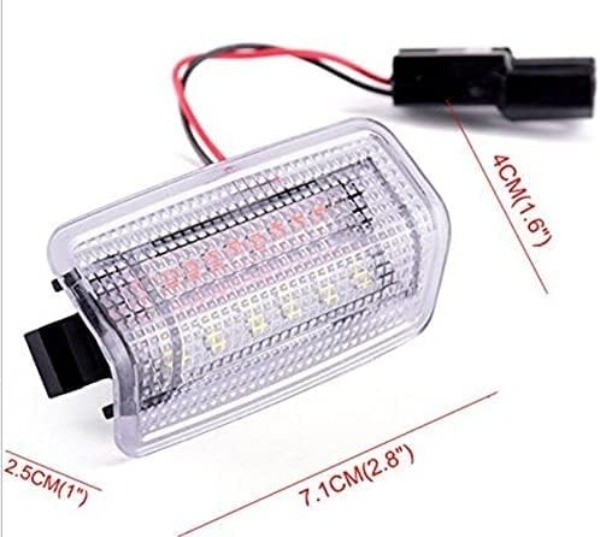 Full LED Side Door Panel Courtesy Warning Light Lamp Assembly Color: Red+White