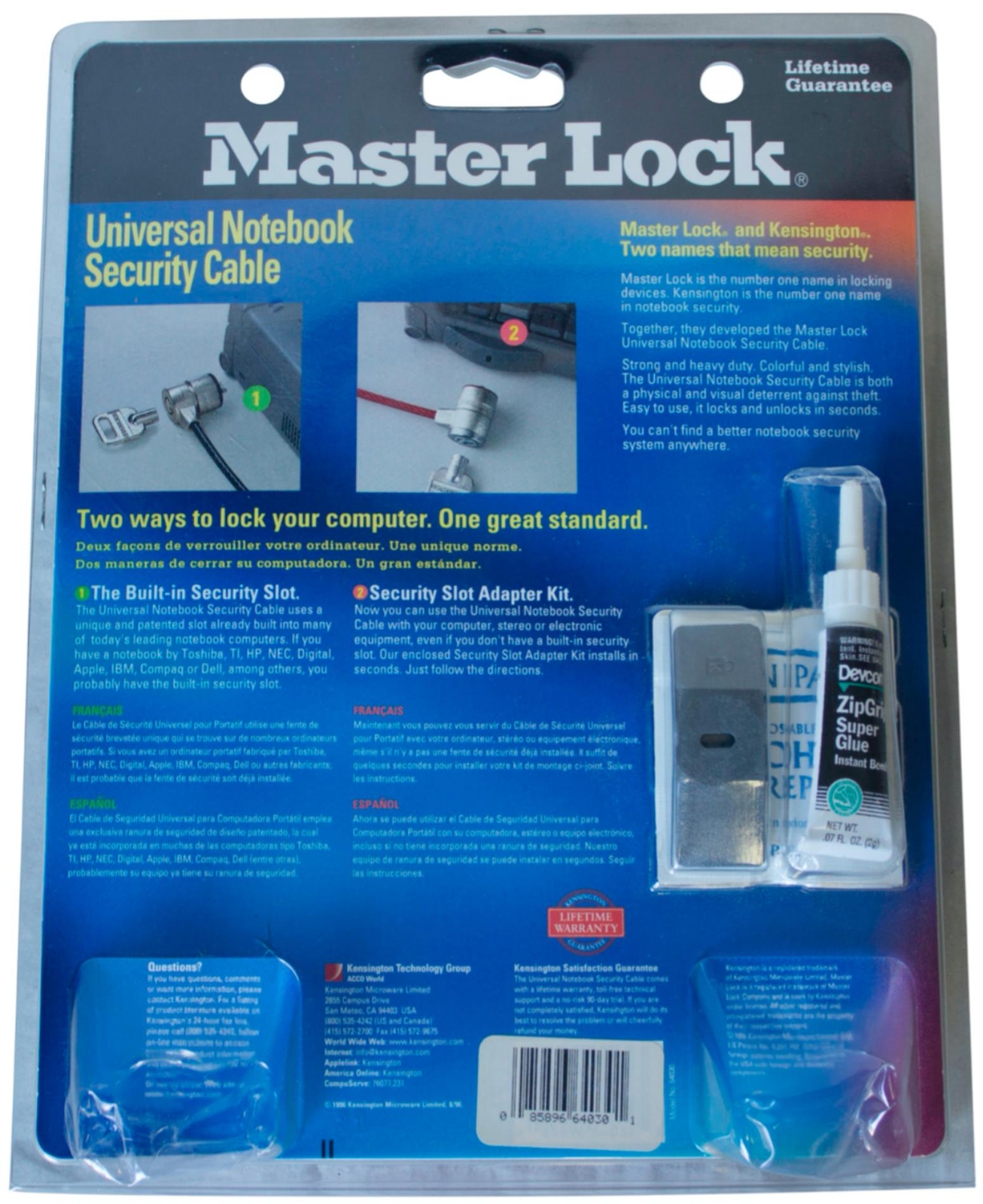 New MASTER LOCK Universal LAPTOP Notebook SECURITY CABLE w/ Keys Included 640301