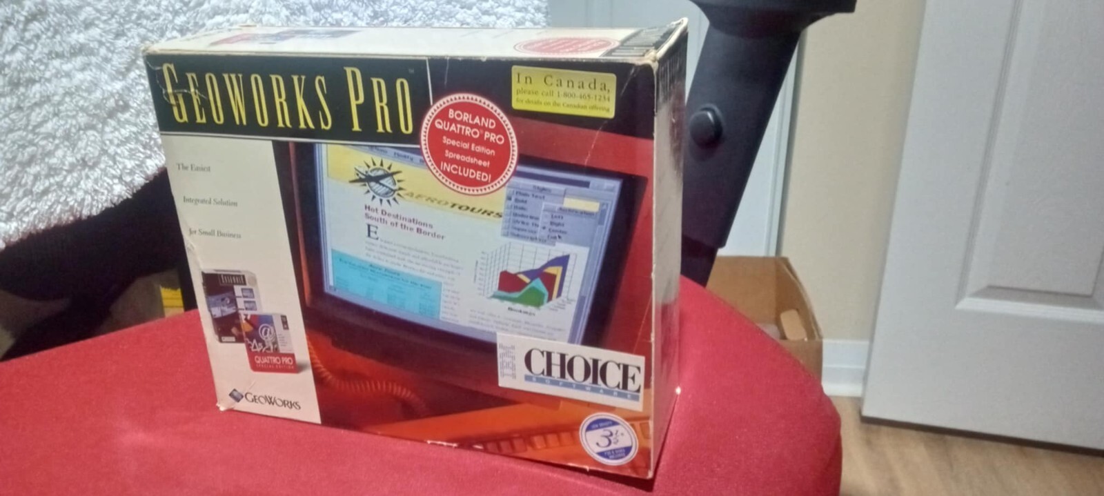 GeoWorks Pro (1990) for IBM PC with Quattro Pro Complete 1.44 diskette DOS Win