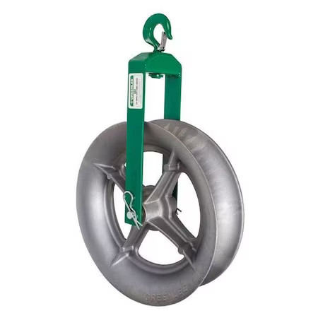 Greenlee 652 Cable Puller Sheave, 4000Lbmax, Steelframe
