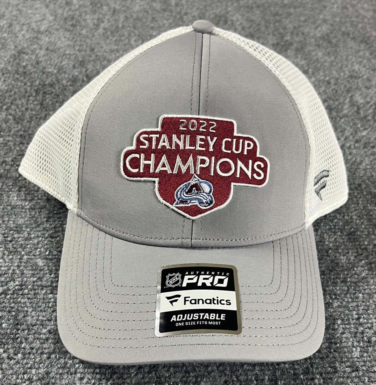 Colorado Avalanche 2022 Stanley Cup NHL Champs Locker Room Trucker Cap Hat NWT