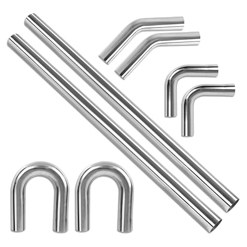3 inch O.D. T304 Stainless Steel DIY Custom Exhaust Tubing Mandrel Bend