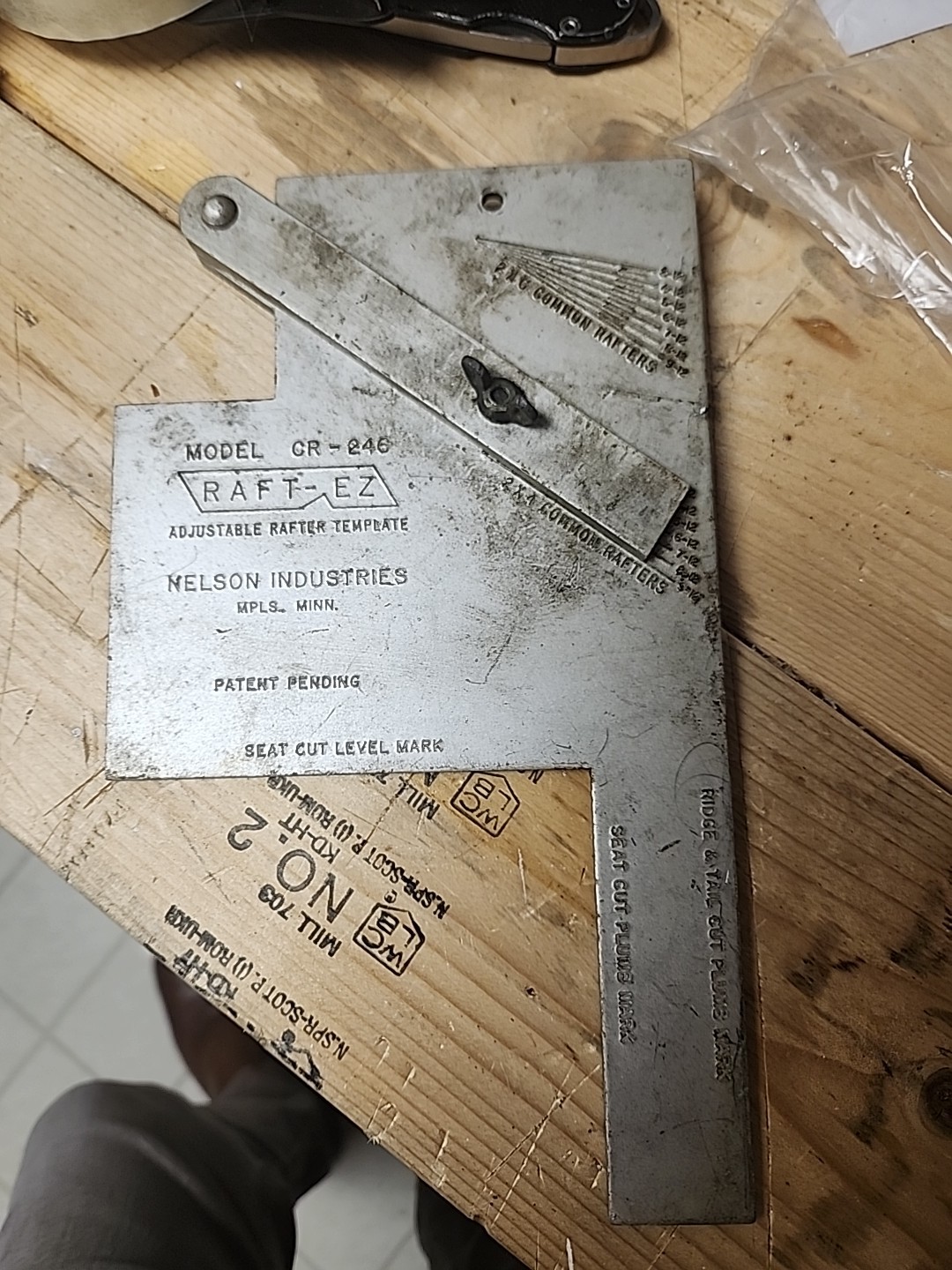 Nelson Industries Raft-ez Model Cr-256 Adjustable Rafter Template