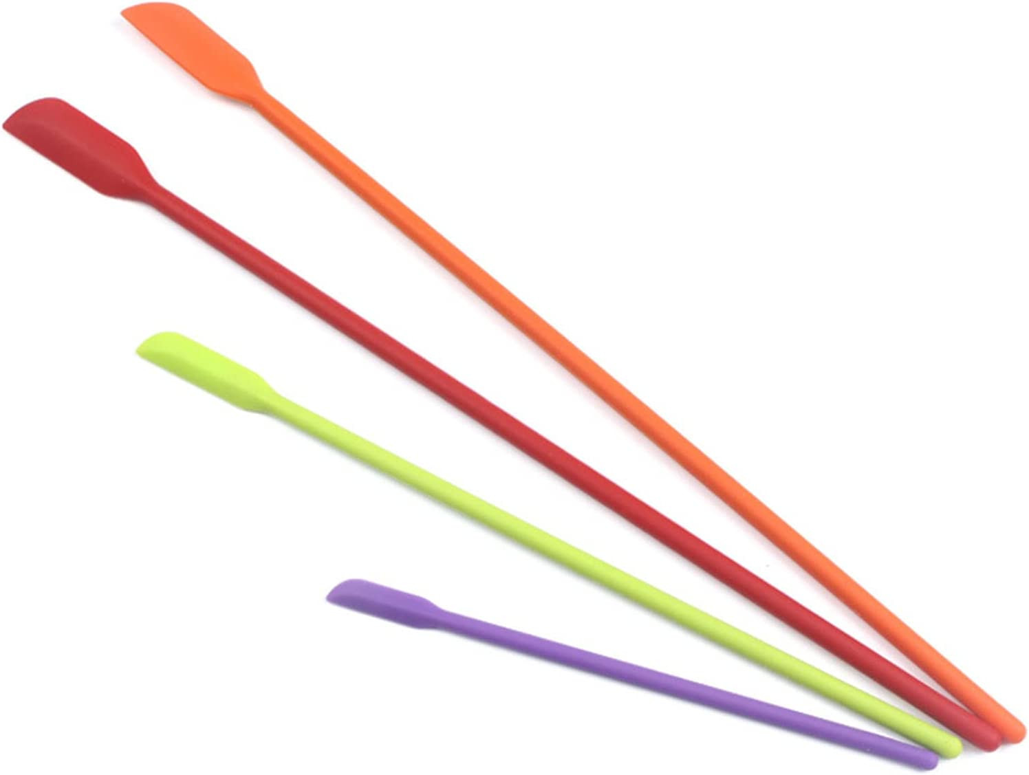 Silicone Spatula Set 4pcs Mini Flexible Scraper Tools for Jar Kitchen Makeup