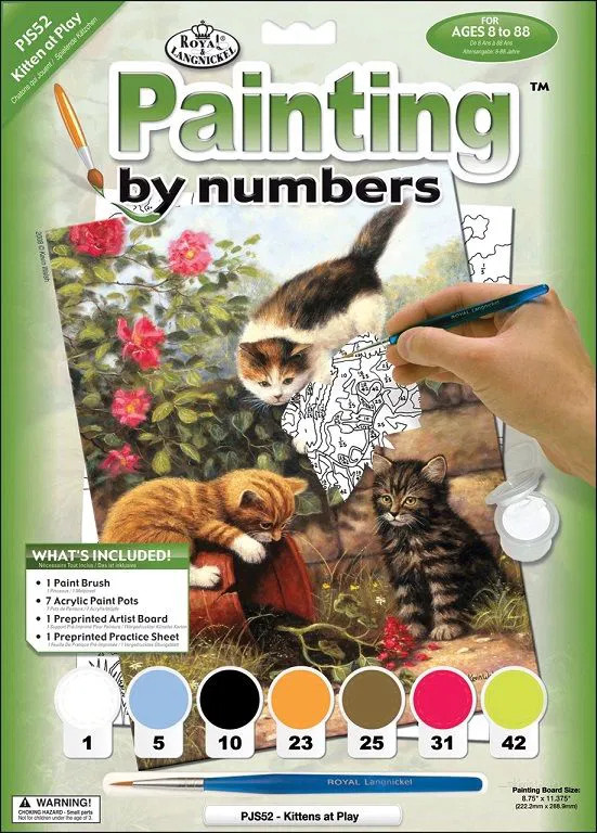Paint by Number Kittens at Play