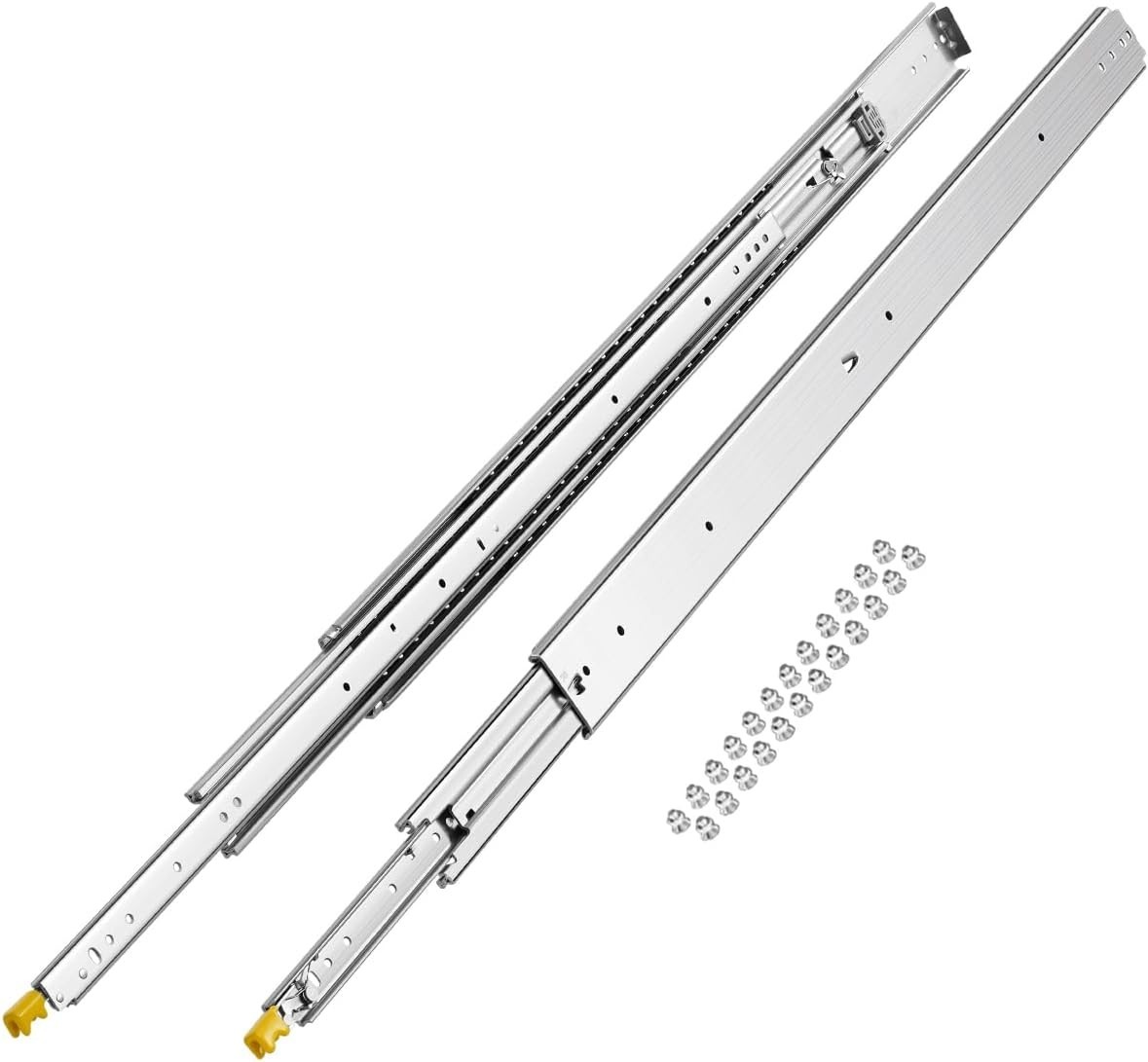 VEVOR Heavy Duty Drawer Slides 48 Inch 500 lb, 1 Pair Full Extension Side Mount