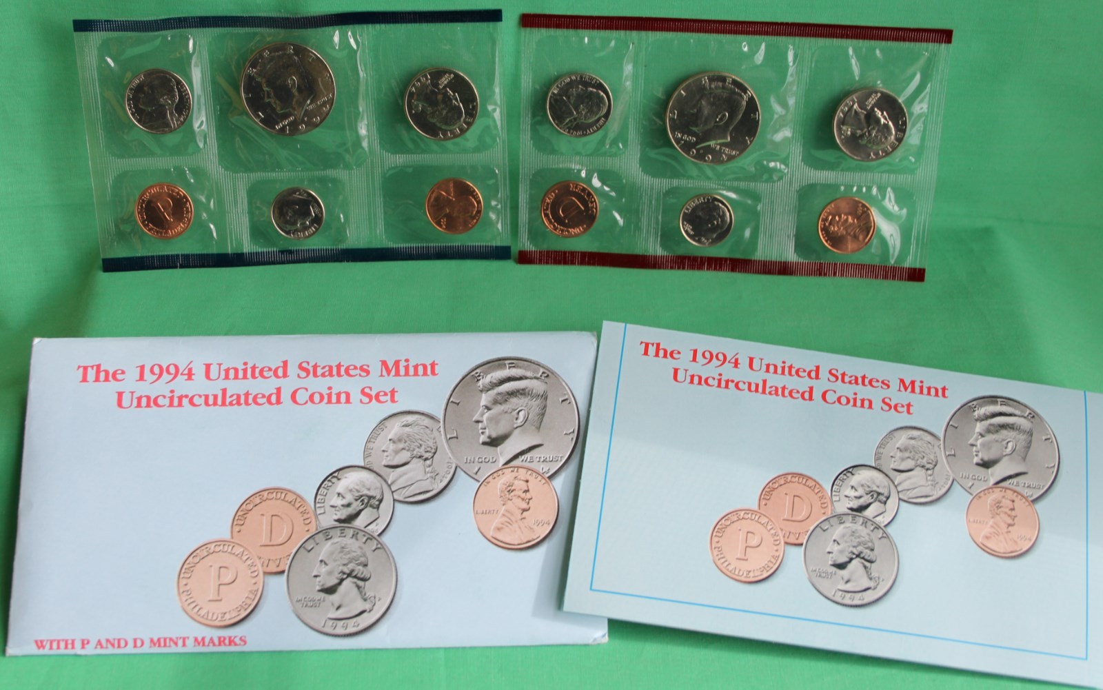 1994 P and D United States Mint Uncirculated 10 Coin Set BU
