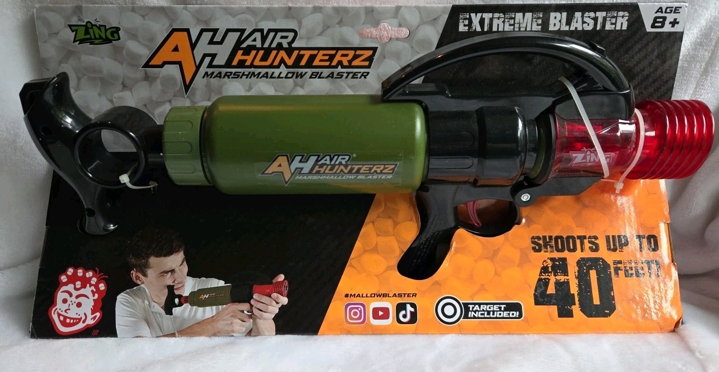 Zing Extreme Blaster Shoots Marshmallows Up To 40 Feet! Target Included NEW