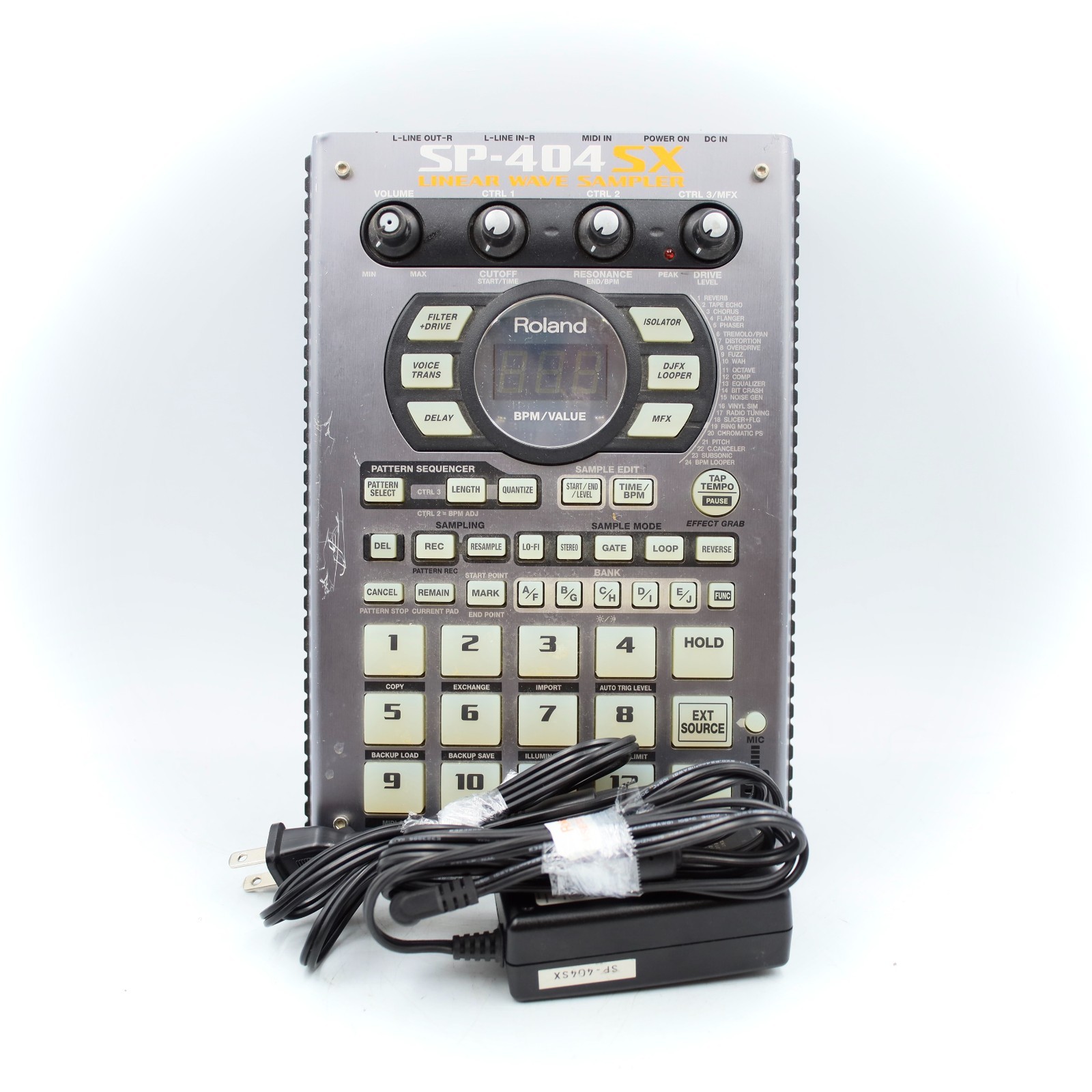Roland SP-404SX Linear Wave Sampler With Power Supply 1GB SD Card E3L1377