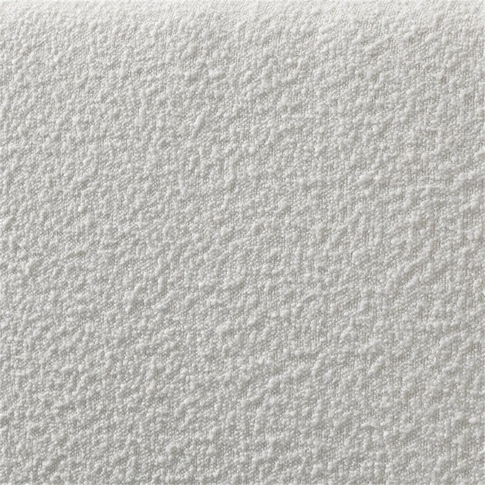 Pemberly Row Upholstered Platform King Bed in White Boucle Fabric