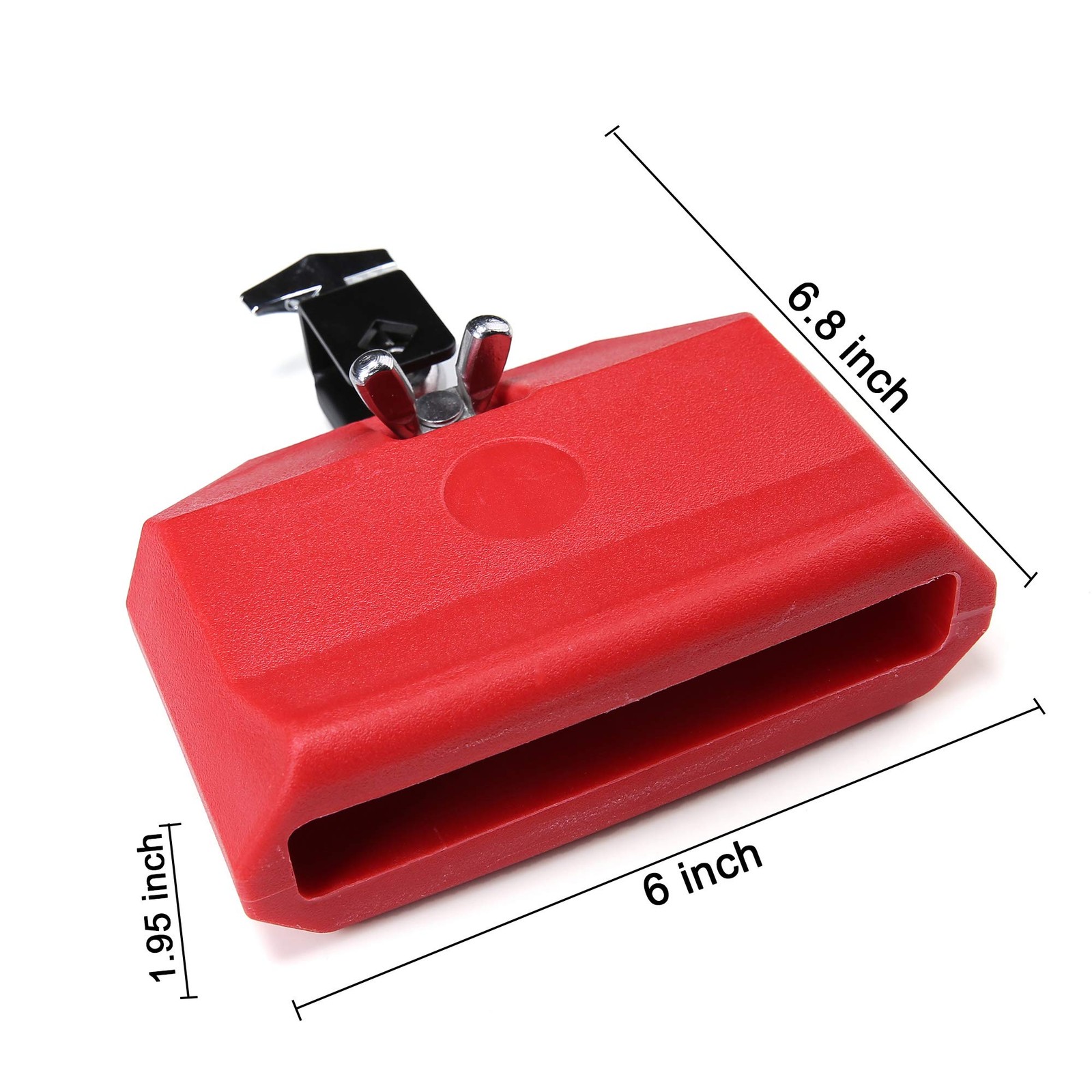 Jam Block, Red Musical Percussion Latin Drum Instrument, Plastic