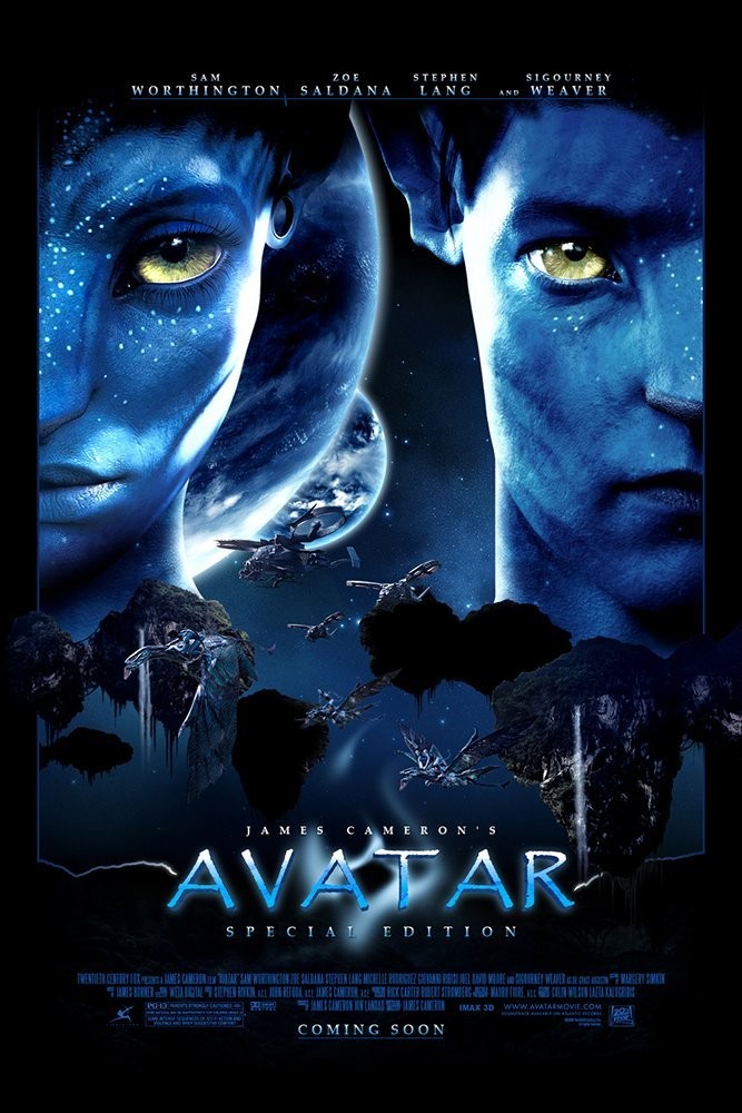 JIONK Avatar Movie Poster 24X36'' (Style 1) 36"L x 24"W, Blue