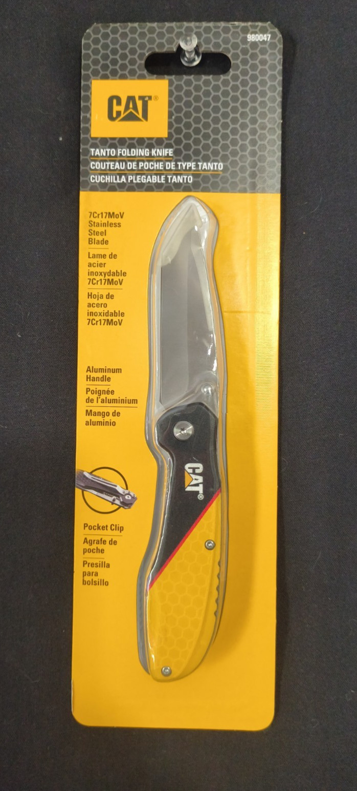 Cat 7 Inch Drop Point Folding Knife - 980047