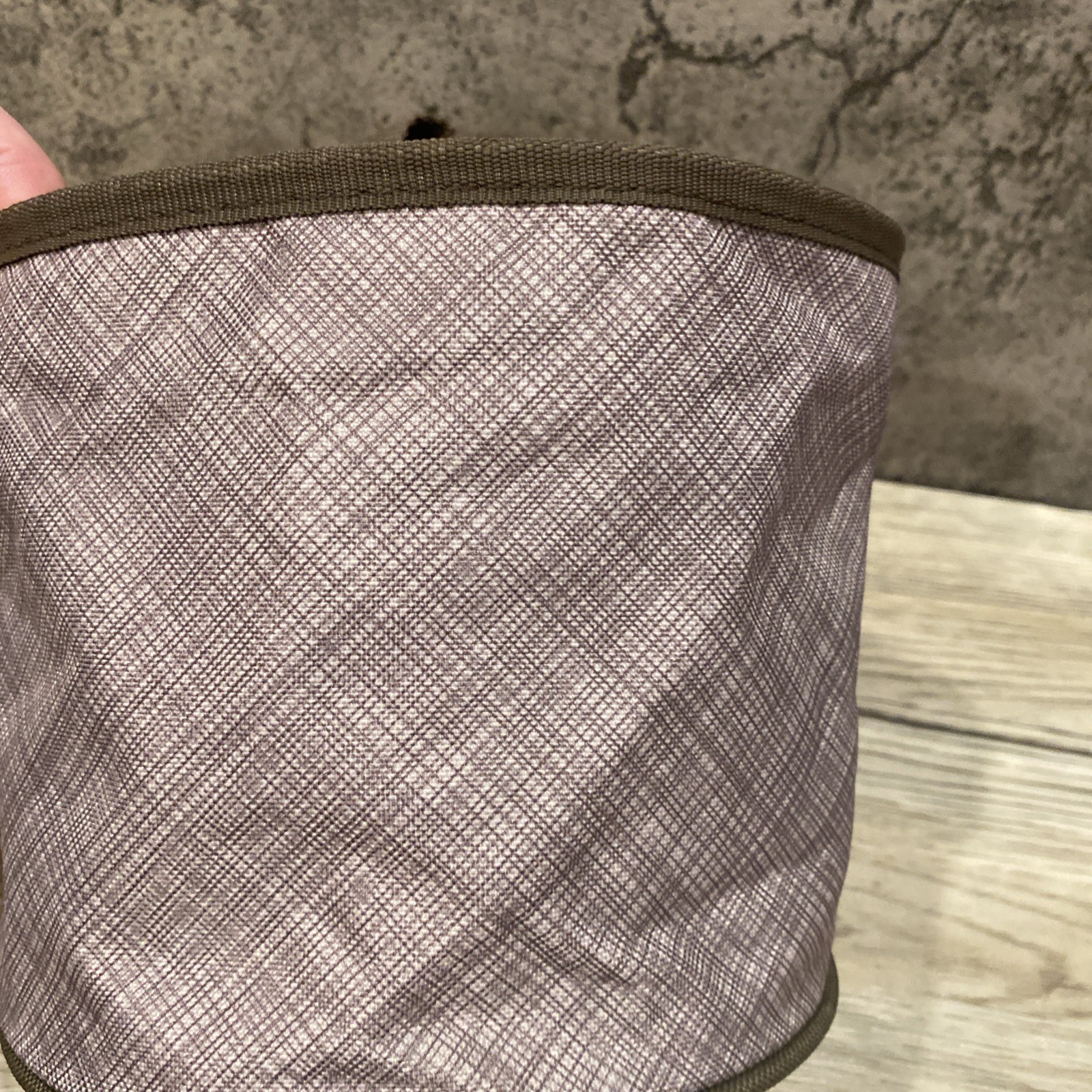 Thirty One Oh Snap Bin Brown round hanging storage Basket