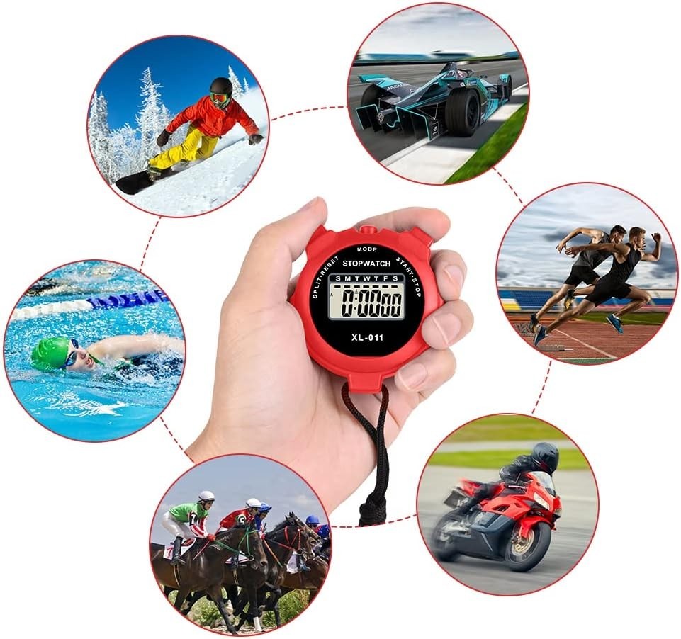 Digital Sport Timer with Large Display & Single Lap Split - Perfect for Coaches