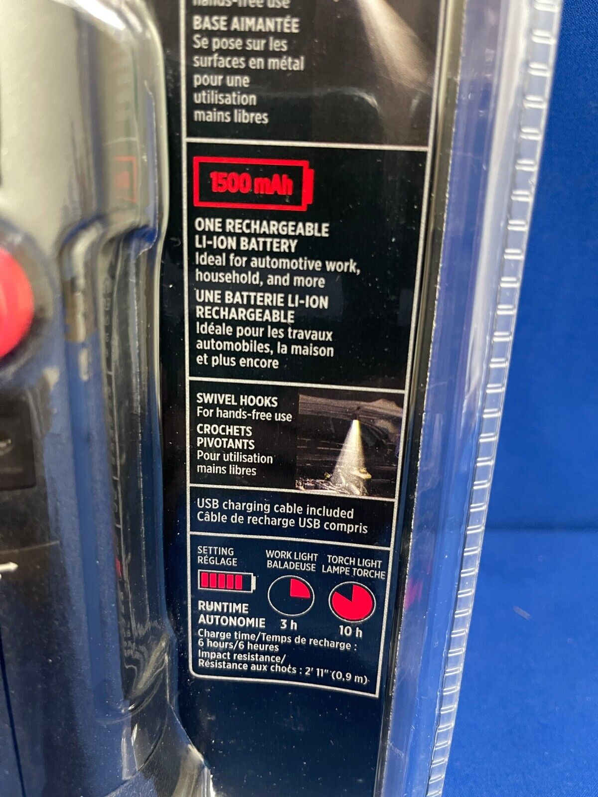 Motomaster 16 Led Rechargable Work Light - NEW