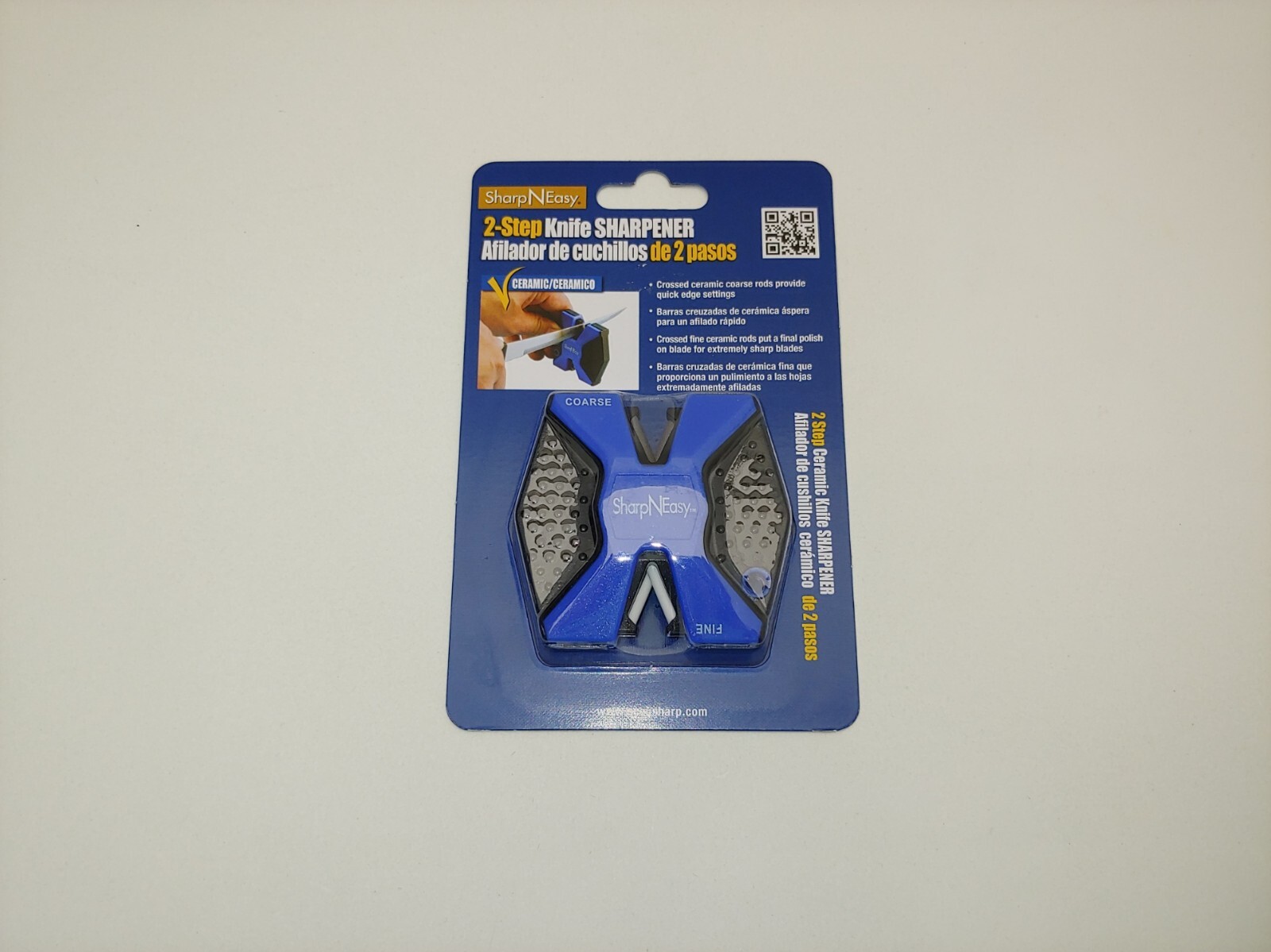 SharpNEasy Ceramic Pull Through Knife Sharpener Sharpen Knives Course & Fine