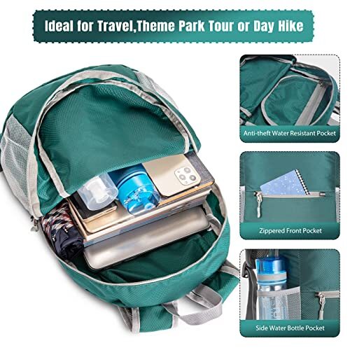 Ultra Lightweight Hiking Backpack 20l Packable Small Backpacks Water Resistant D