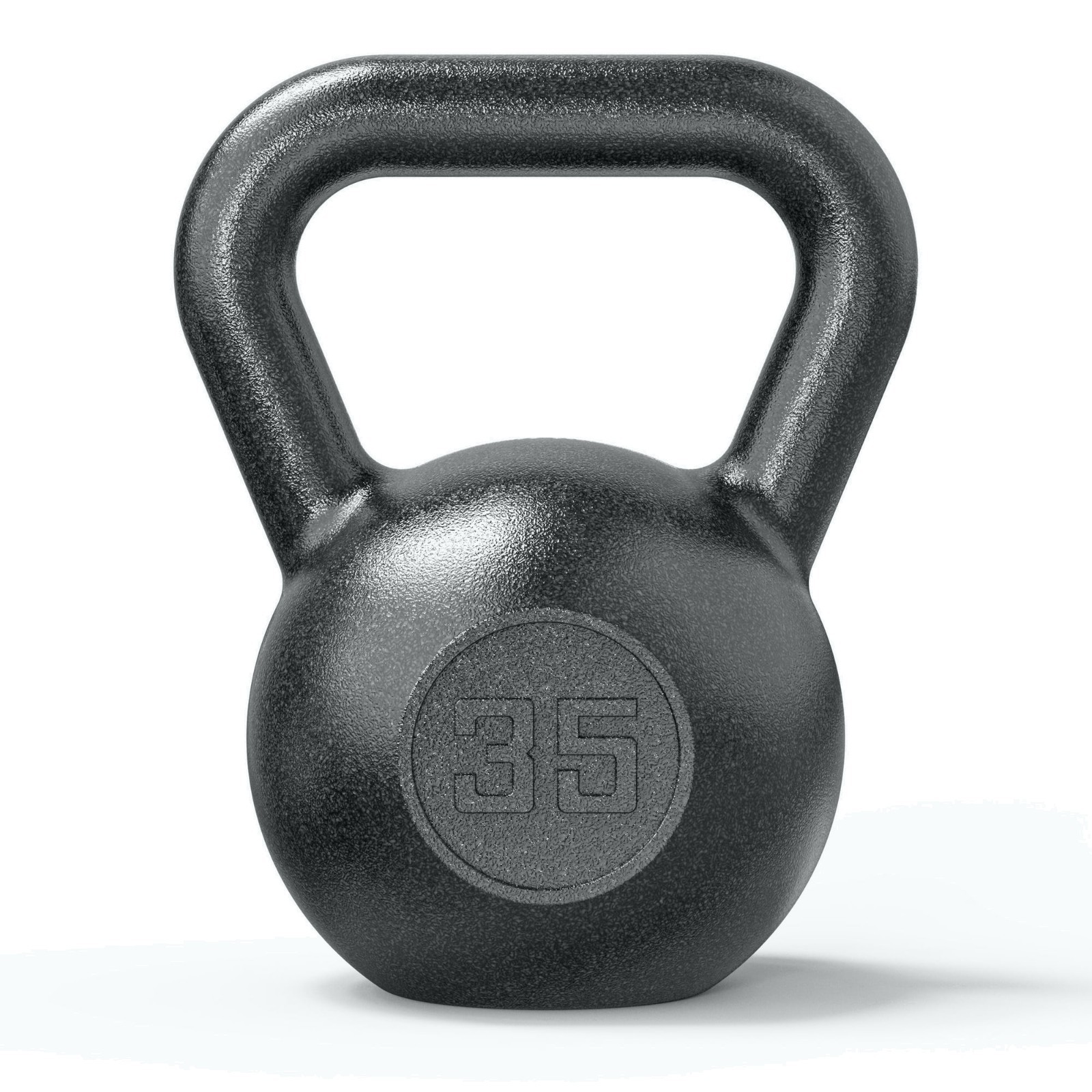 Athletic Works 35lb Kettlebell, Casting Iron, Durable Black Hammertone Finish