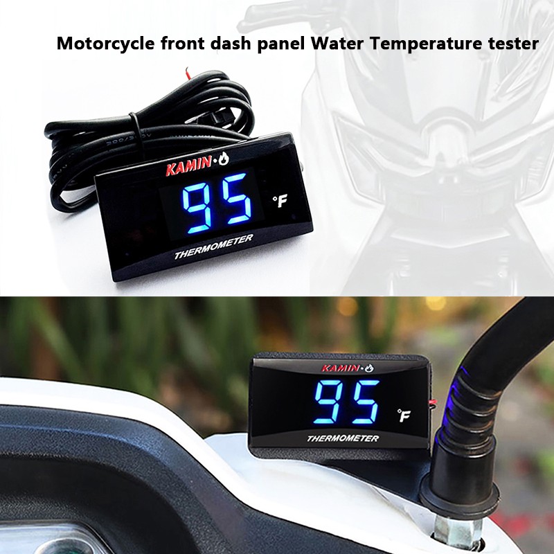 KAMIN motorcycle front dash panel Water Temperature Tester add thermometer Meter