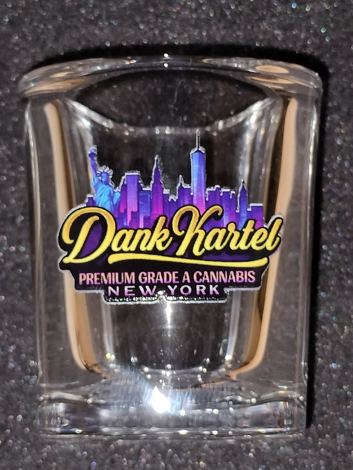 Dank Kartel Brand Collectible Souvenir City heavy Base Square Shaped Shot Glass