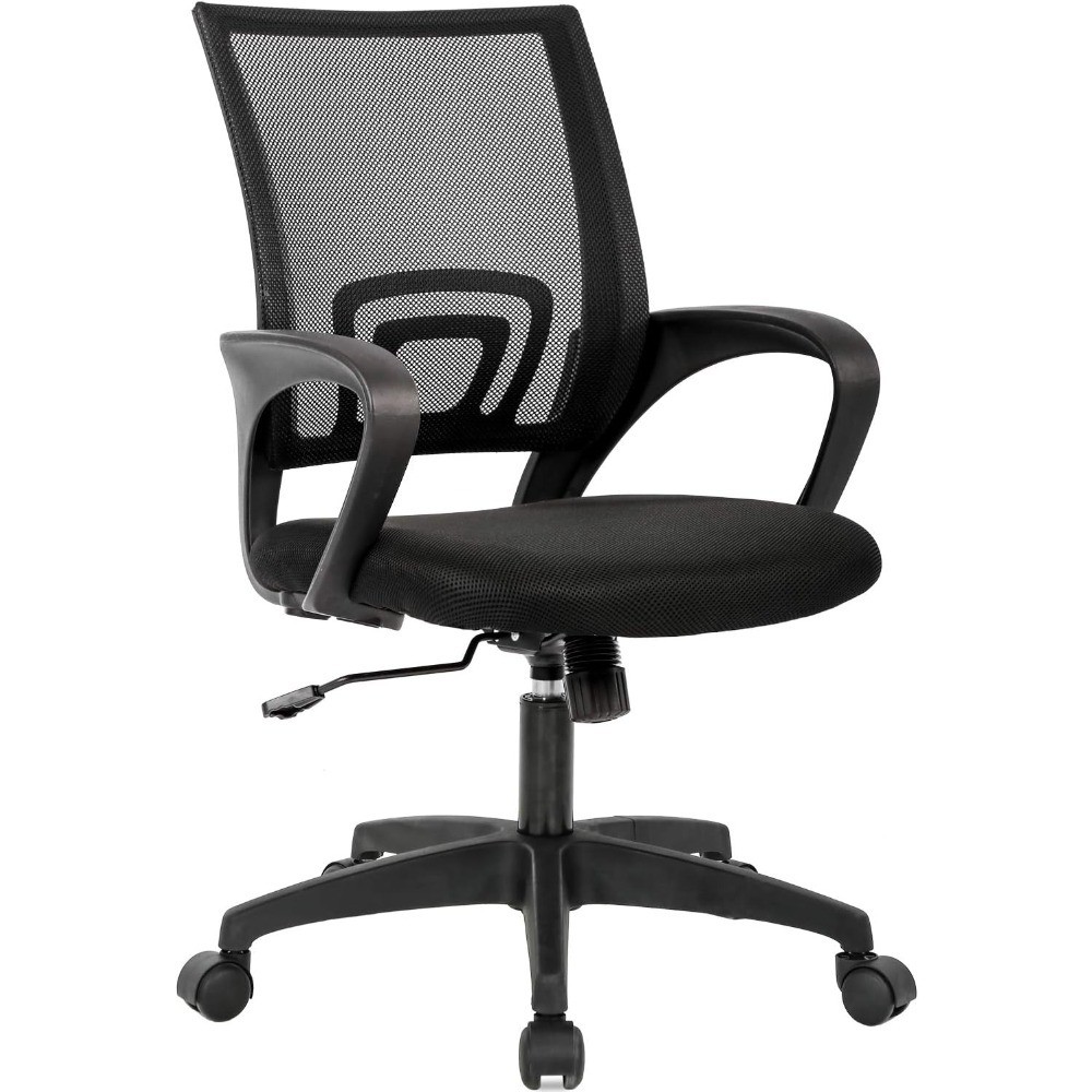 Ergonomic Office Chair Mid Back Swivel Desk Chair with Breathable Backrest and