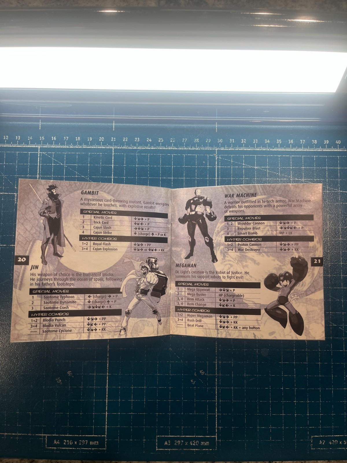 Replacement Manual for - Marvel vs Capcom - Sony PS1 Instruction Booklet