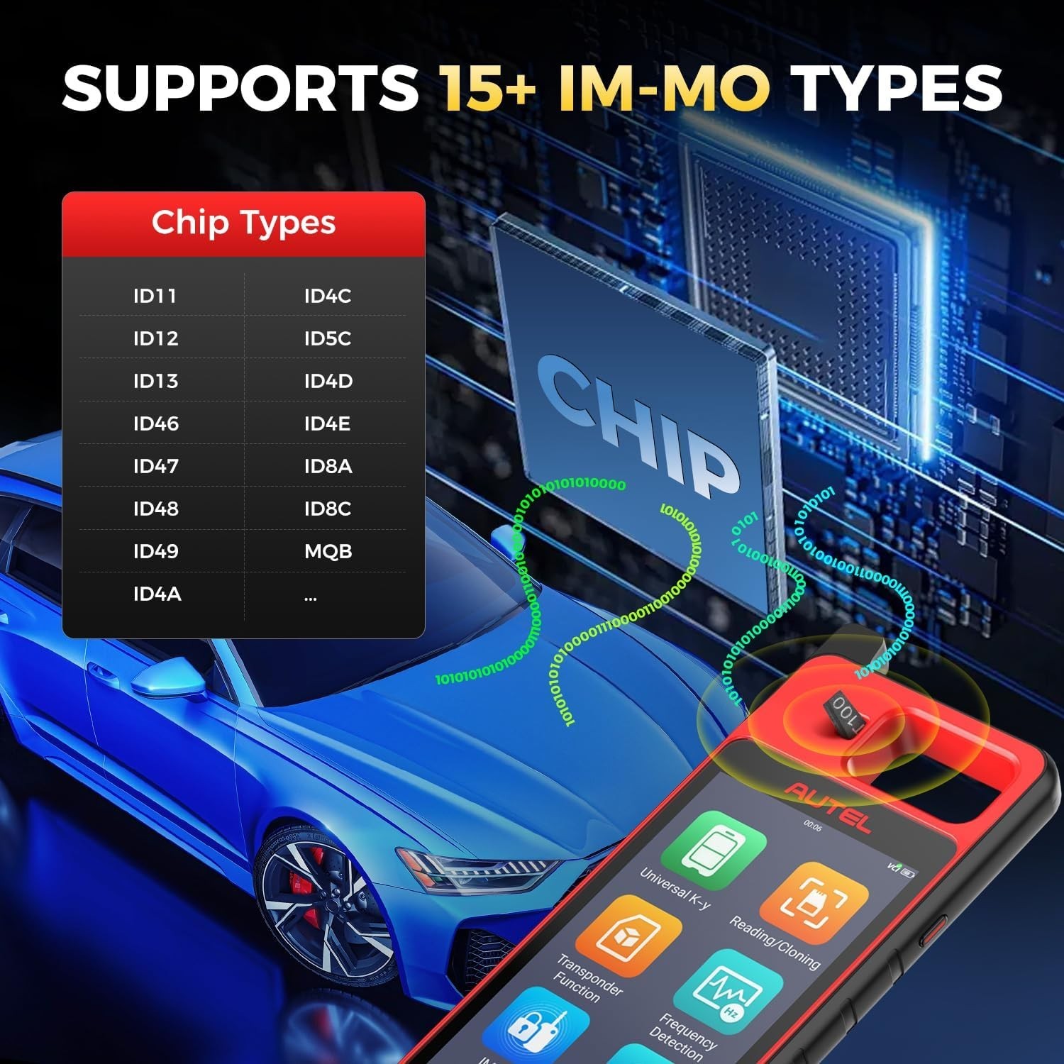 10x Autel AT100 Universal Transponder Chip Work with XP200, XP400, IM508 IM608