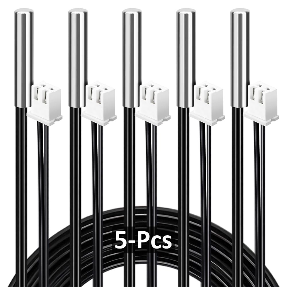 5PCS High Accuracy Temperature Sensor Probe, Premium B3950 Ntc 10k Thermistor...