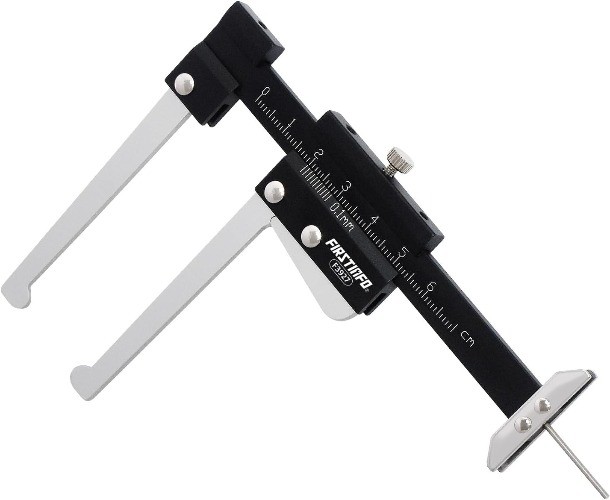 Manual Auto Brake Disc Depth Gauge Ruler and Tire Tread Depth Gauge 0-60mm Metri
