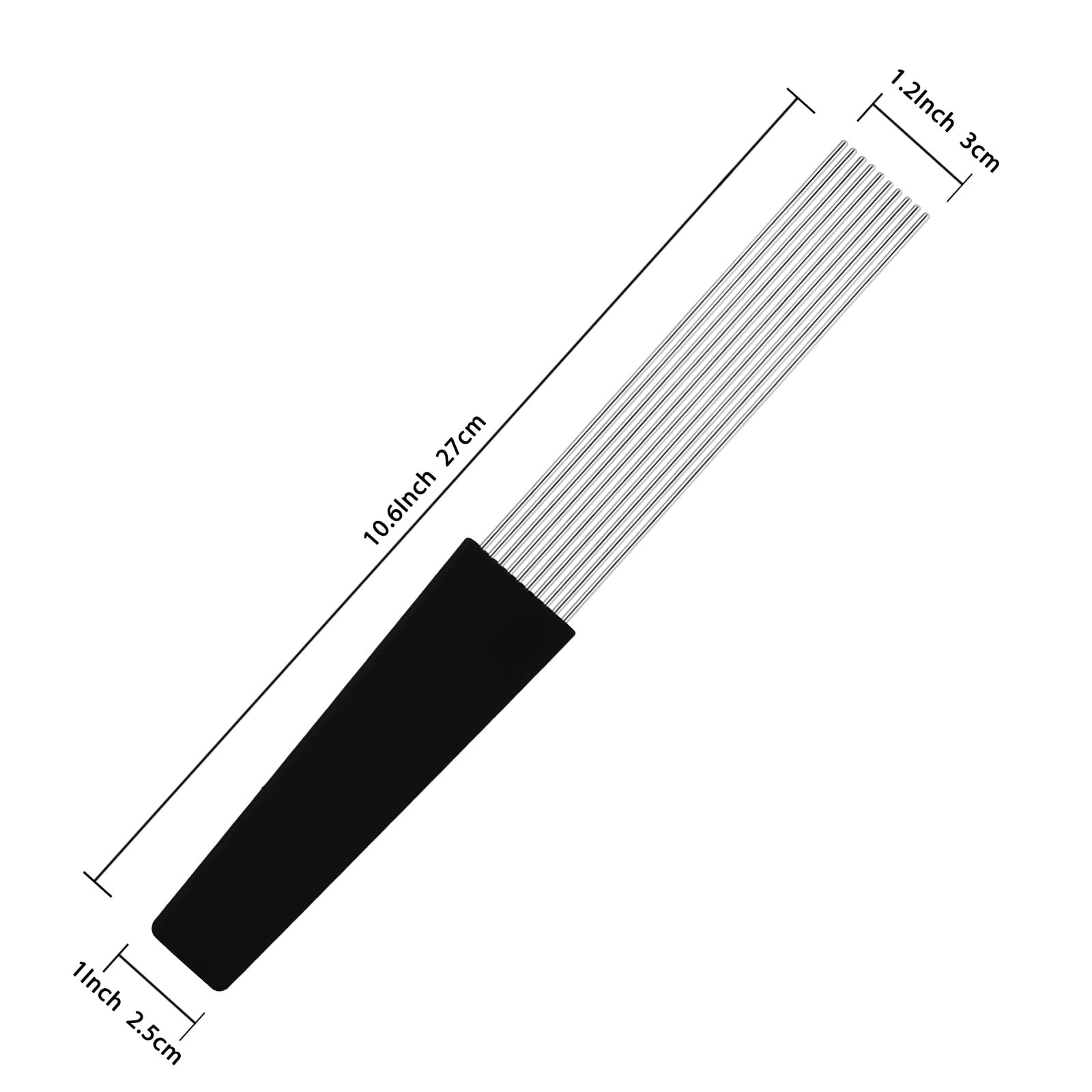 Guiro Scraper Latin Percussion Comb-Style Replacement Tool 2 Packs Black