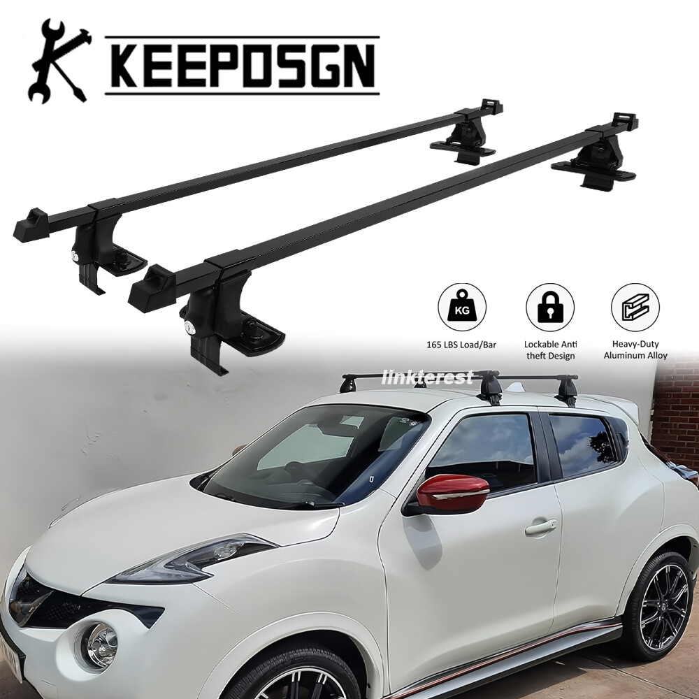 for Nissan Juke Car Top Roof Rack Cross Bars Cargo Carriers Luggage Lock Black