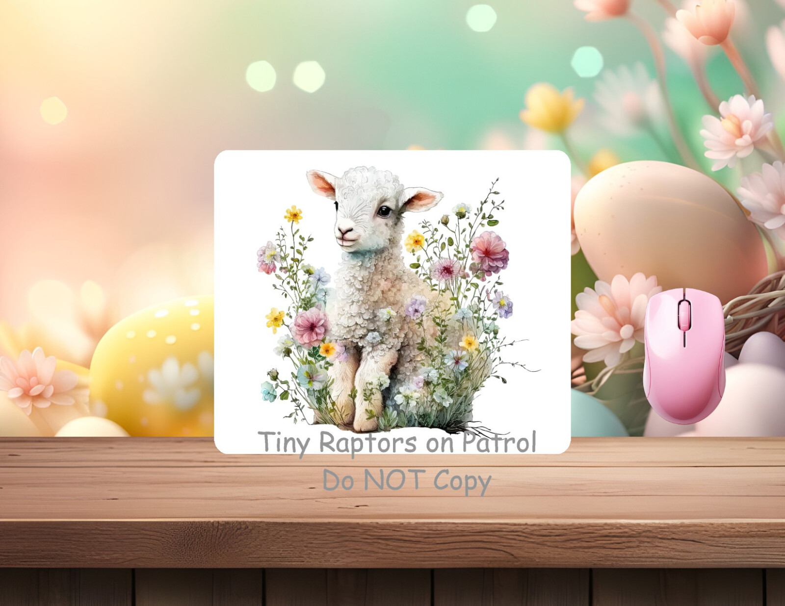 Easter Lamb neoprene PC/laptop Mouse Pad, CHOICE, FREE shipping, gifts, spring