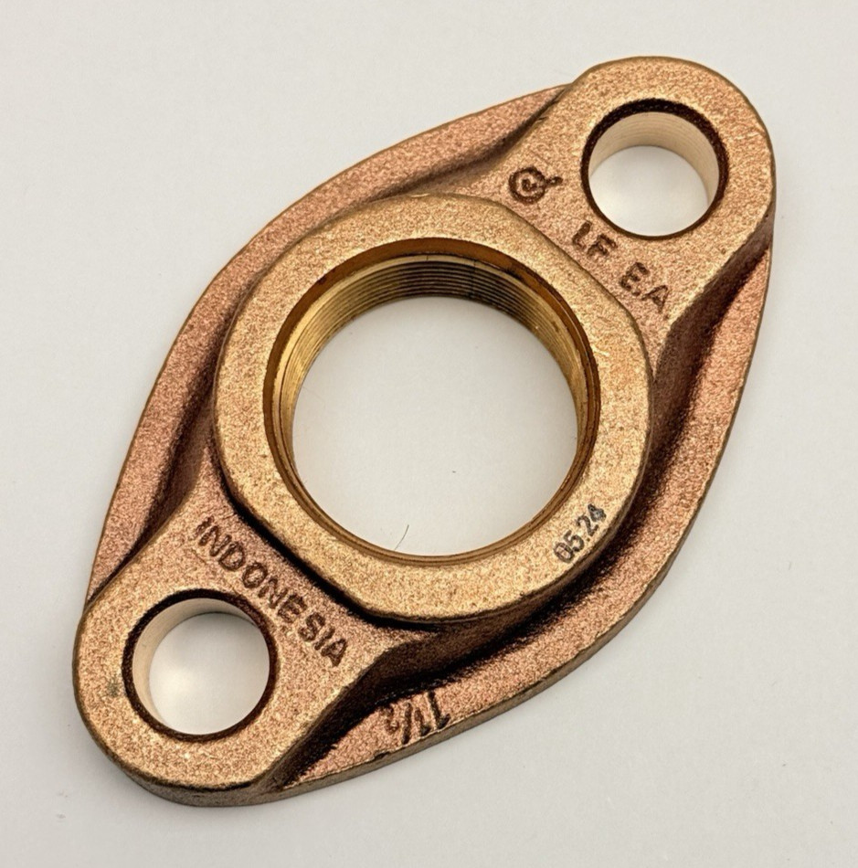 Water Meter Flange Brass 1-1/2" IPS Thread Class Lead Free LF E.A.