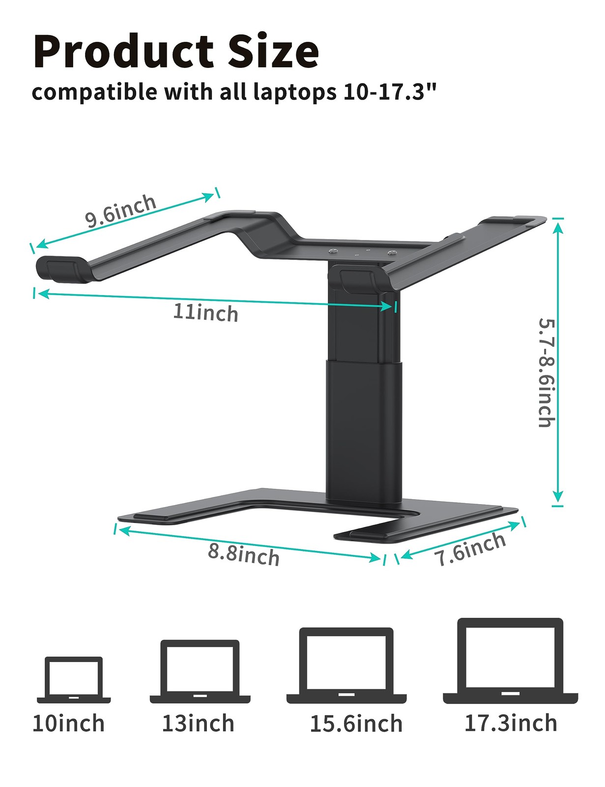 Laptop Stand for Desk, Computer Stand Adjustable Height, Ergonomic Notebook L...