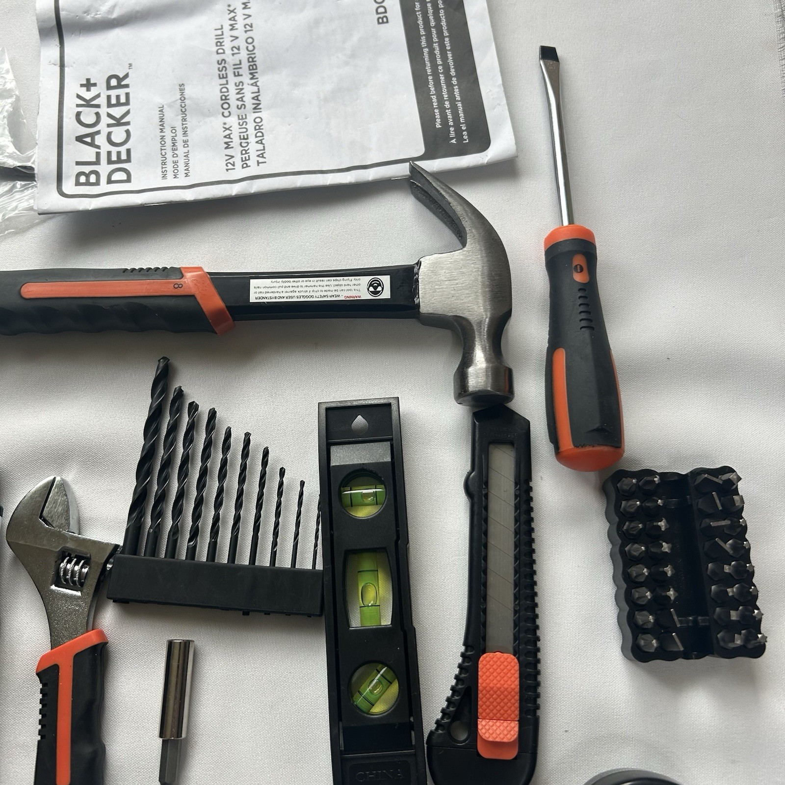 BLACK+DECKER 12V MAX* Cordless Drill/Driver + 59 Piece Project Kit, BDCDD12PK