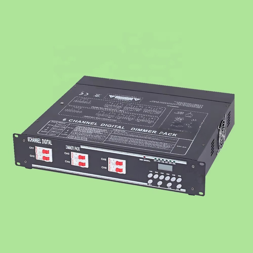 6 Channel Digital Dimmer Pack DMX 512 Console Stage Lighting Controller