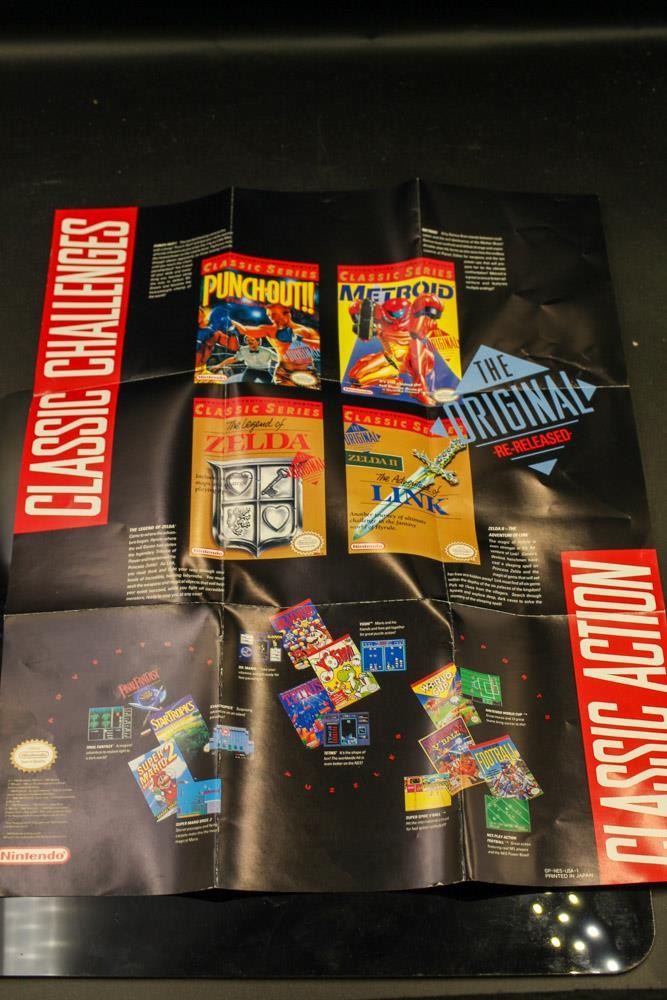 NO GAME- Vintage Nintendo NES Game Boy Classic Challenges Poster GP-NES-USA-1