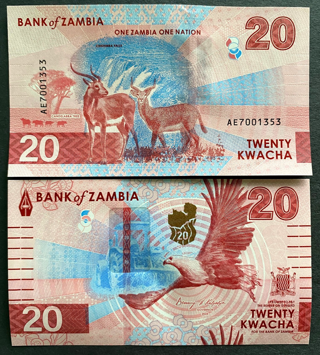 Zambia 20 Kwacha 2025 Banknote World Paper Money UNC Currency Bill