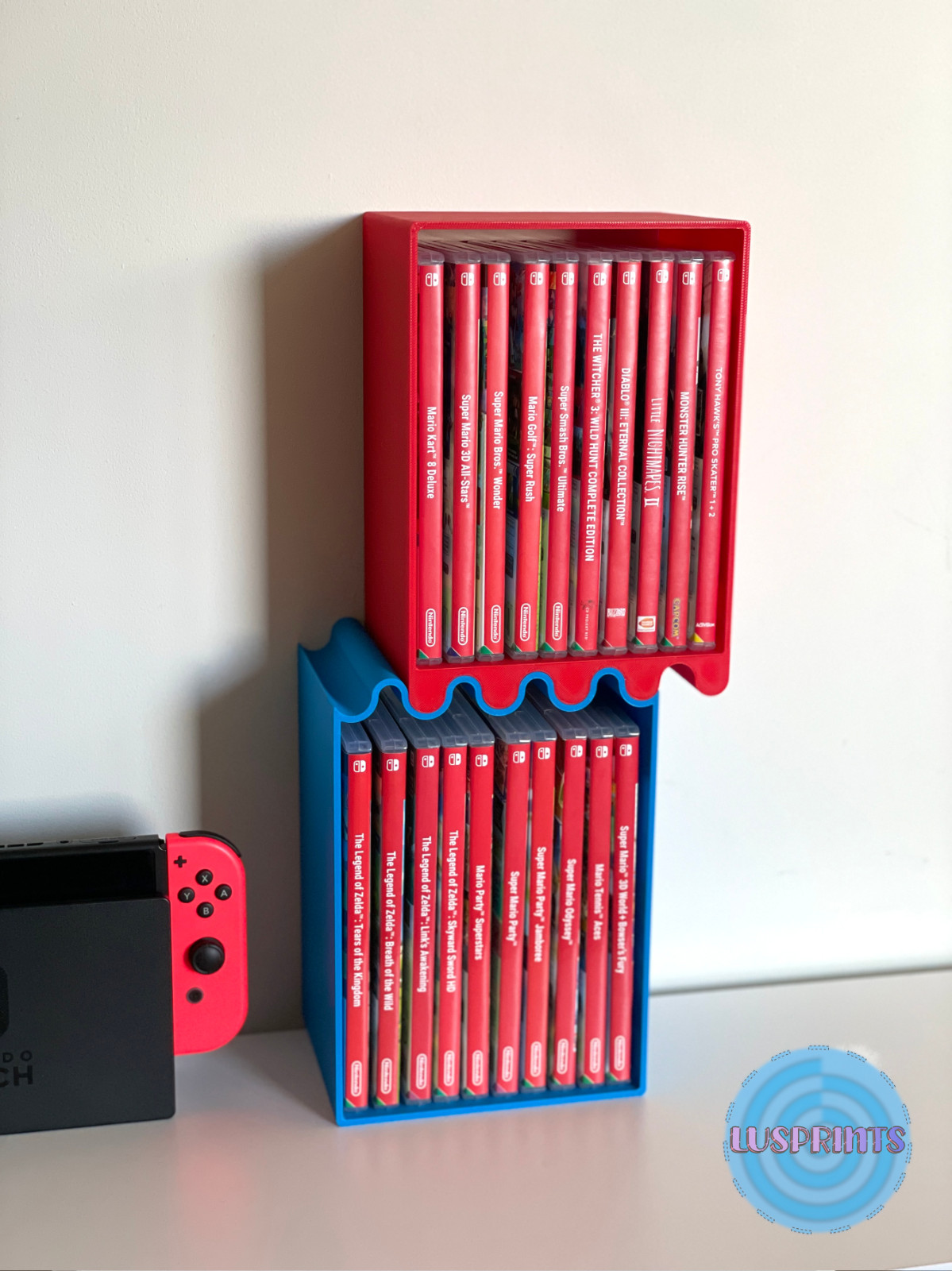 Nintendo Switch Game Shelf 3d printed 3D printed Switch game holder Switch games
