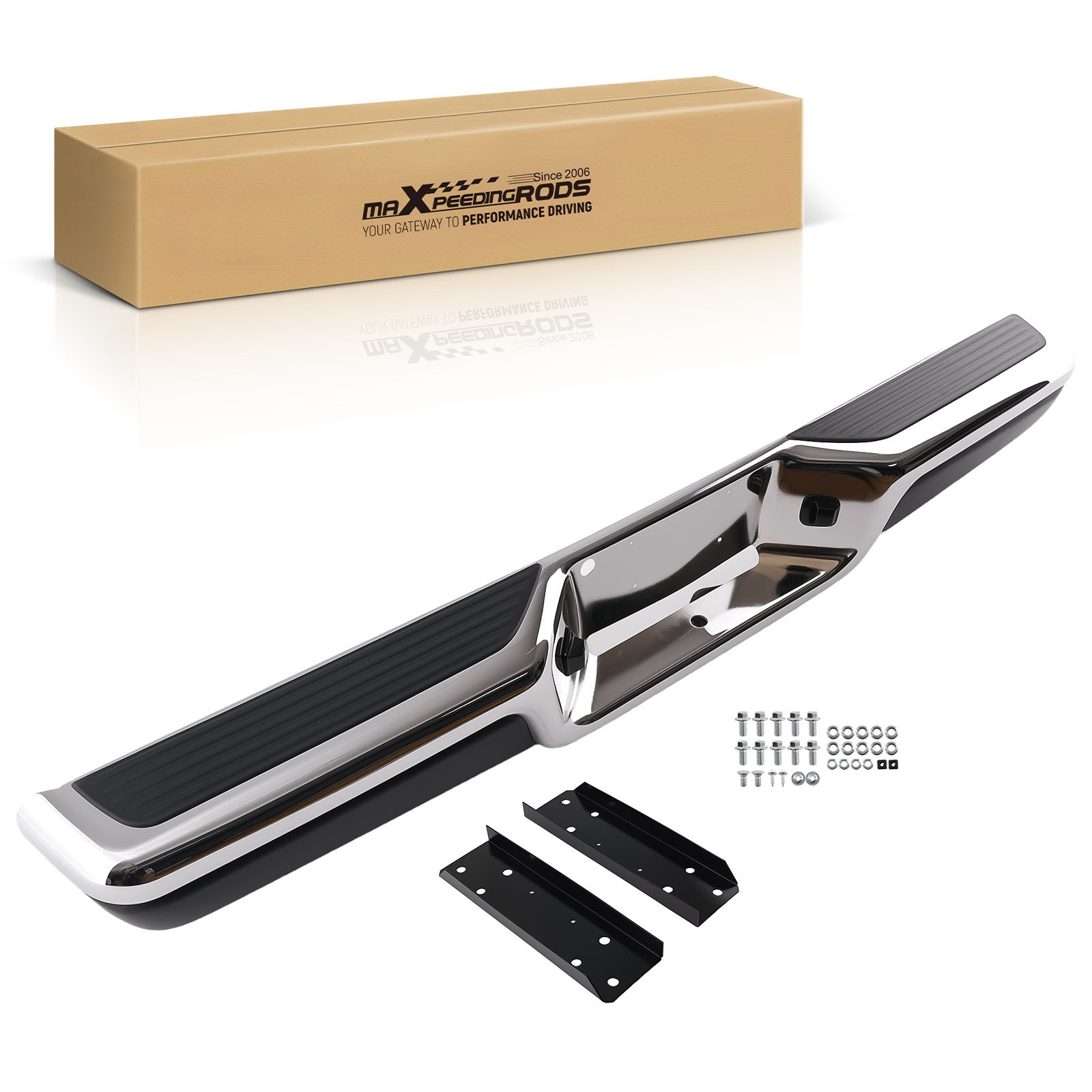 Chrome Rear Bumper for Dodge Dakota 1997-2004 55295665 Steel Plastic